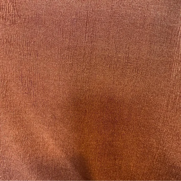 BP. Long Sleeve Copper Brown Shimmer Crop Top Size Large - Picture 3 of 4